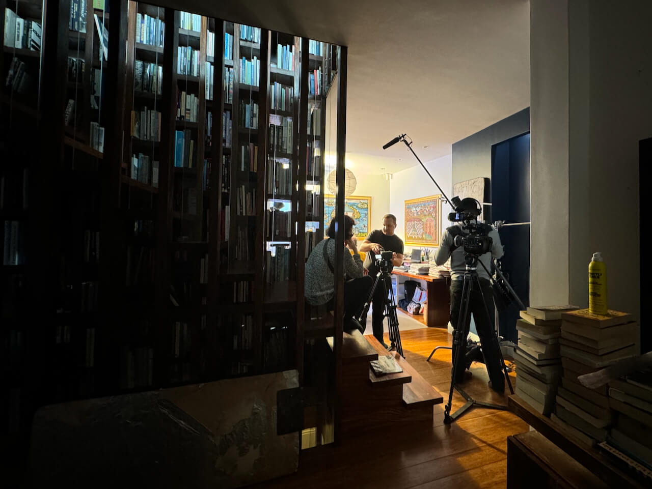Film shoot crew - Albie's office - Clifton
