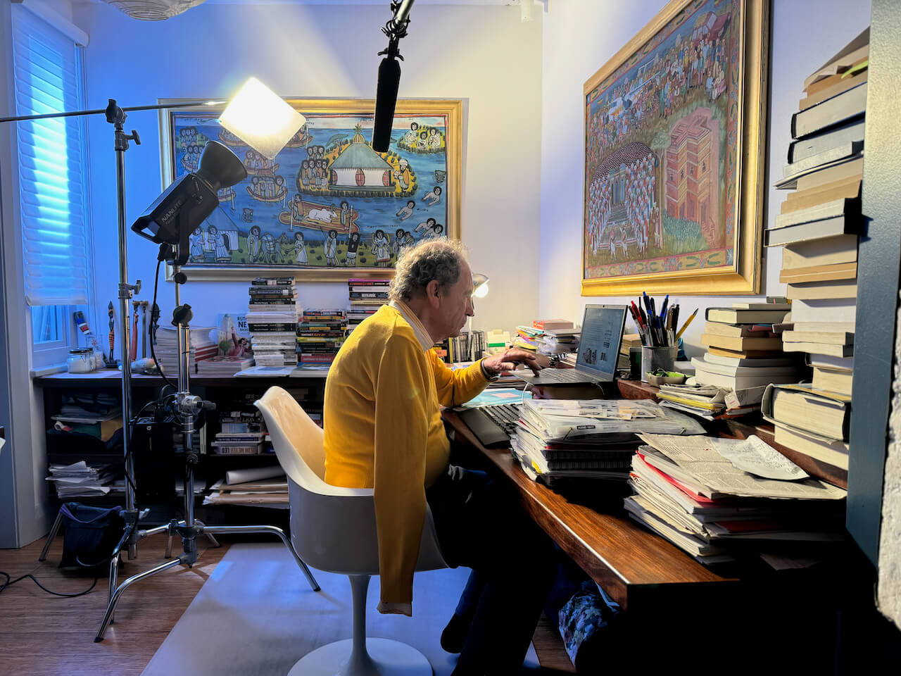 Albie in his office